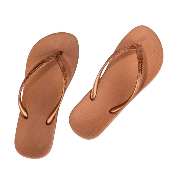 Ipanema Dam Anatomisk Formad Fotbädd Platta Flip-Flops Brown 4 UK