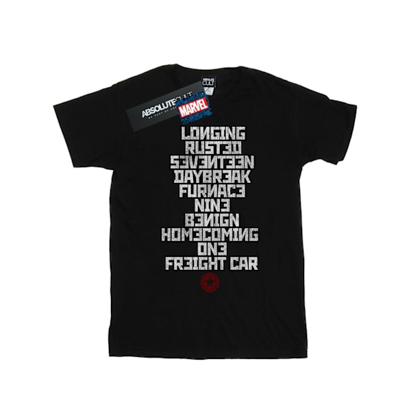 Marvel Boys Winter Soldier Trigger Words T-shirt 12-13 år Blå Black 12-13 Years