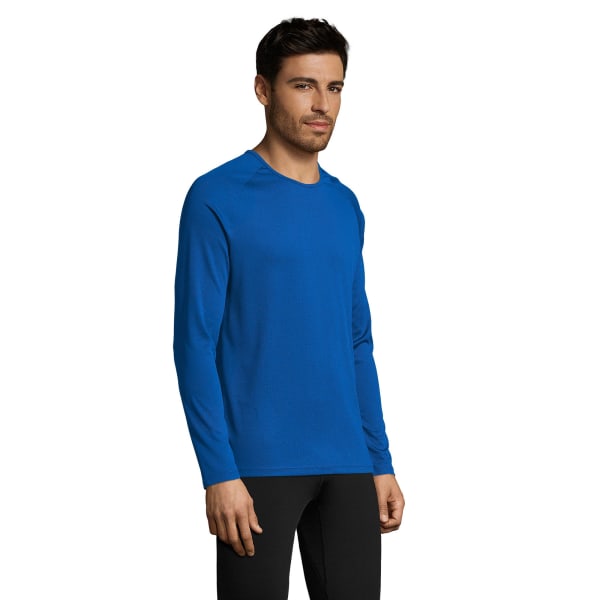 SOLS Sportig Långärmad Performance T-shirt för män XL Kungsblå Royal Blue XL