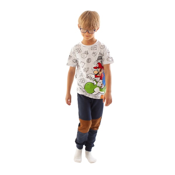 Super Mario Boys Yoshi Marl T-shirt 3-4 år Grå Grey 3-4 Years