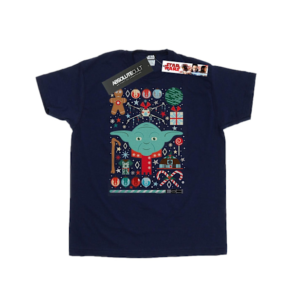 Star Wars Yoda Jul T-shirt XL Marinblå Navy Blue XL