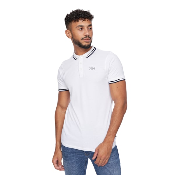 Crosshatch Mens Kermlax Polotröja S Vit White S