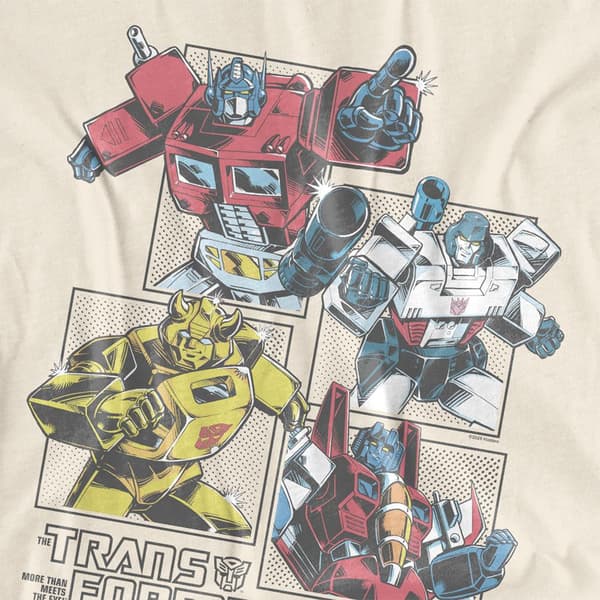 Transformers Dam/Dam Generations Retro Comic Grid T-shirt Natural 3XL