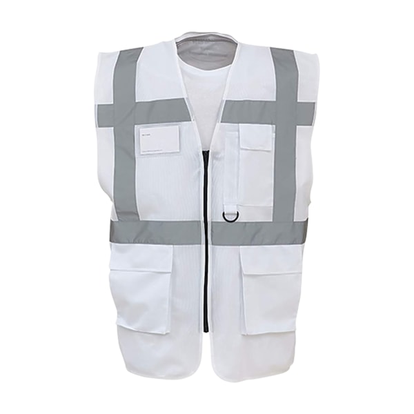Yoko Hi-Vis Premium Executive/Manager Väst / Jacka (Paket White XL