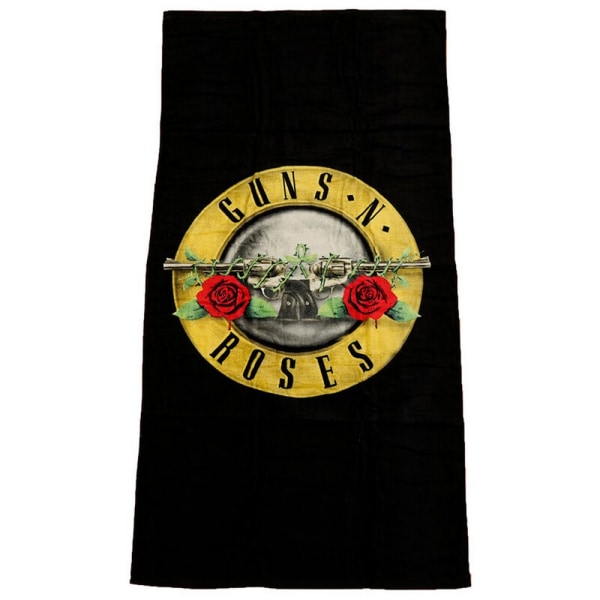 Guns N Roses Cotton Beach Handduk 140cm x 70cm Svart/Gul/Röd Black/Yellow/Red 140cm x 70cm