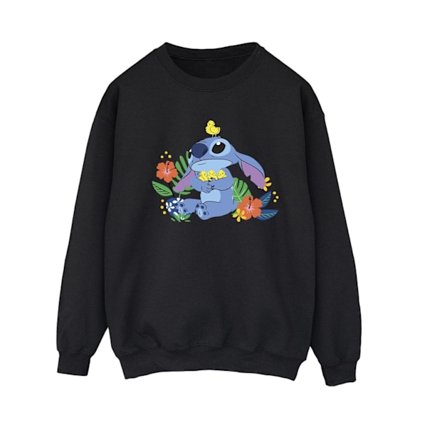 Disney Dam/Kvinnor Lilo & Stitch Fåglar Sweatshirt XXL Svart Black XXL