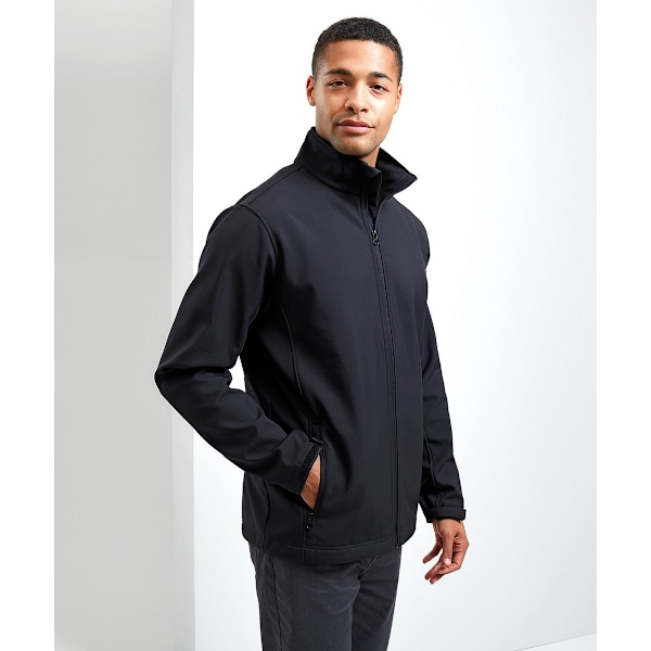 Premier Mens Windchecker Soft Shell Jacka 4XL Svart Black 4XL