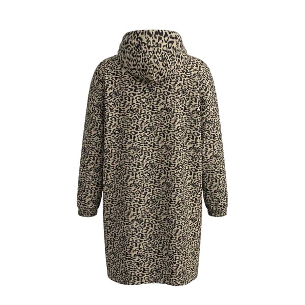 Gelert Dam Leopardmönstrad Vattentät Oversized Jacka Brown/Black 14 UK