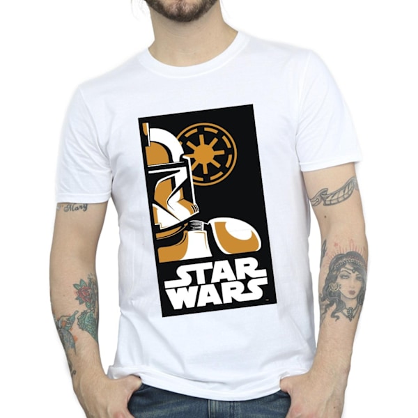 Star Wars Stormtrooper Art Poster T-shirt XL Vit White XL