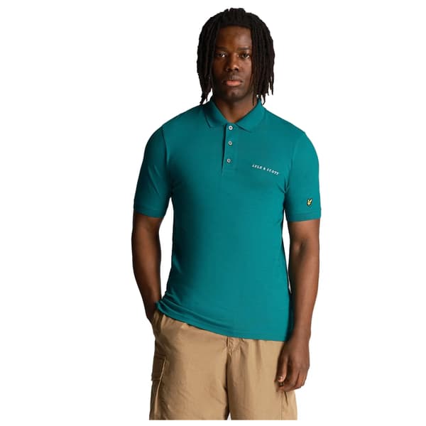 Lyle & Scott Herrbroderad Logotyp Pikétröja M Grön Green M