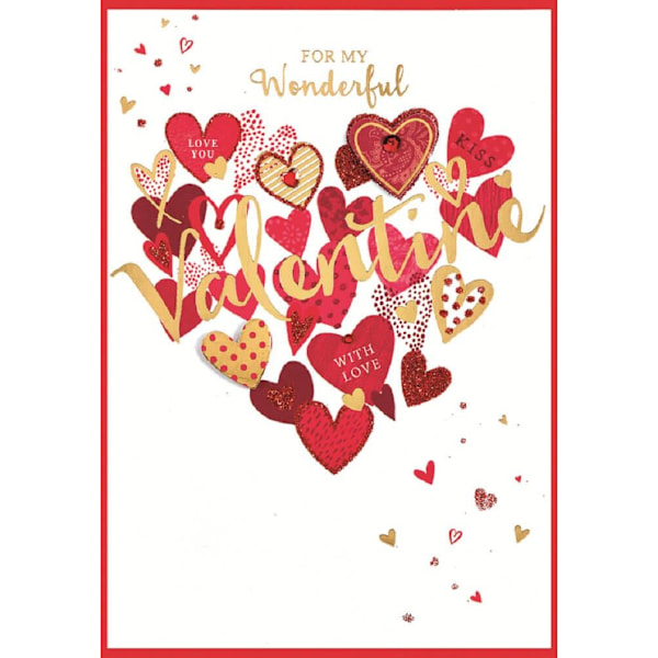 Simon Elvin Gratulationskort För Min Underbara Valentine (Paket med White/Red One Size
