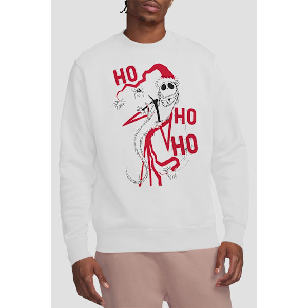 The Nightmare Before Christmas Unisex Vuxen Jack Sally Sweatshirt White XL