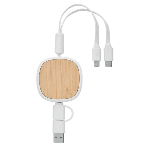 MidOcean Togobam Rektangulär USB-laddare One Size Vit White One Size
