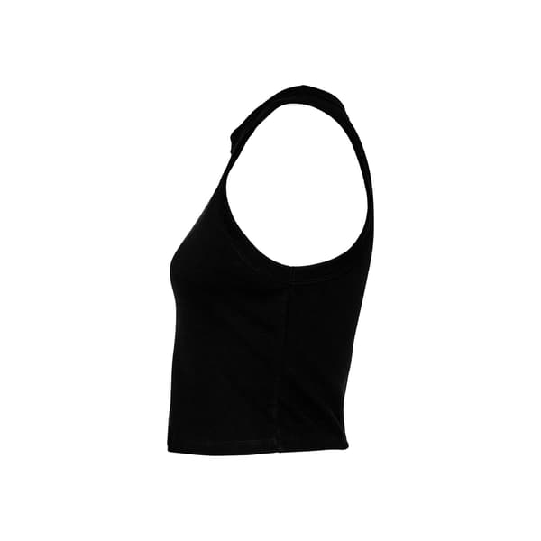 Bella + Canvas Dam/Kvinnor Micro-Rib Racer Linne M Enfärgad B Solid Black M
