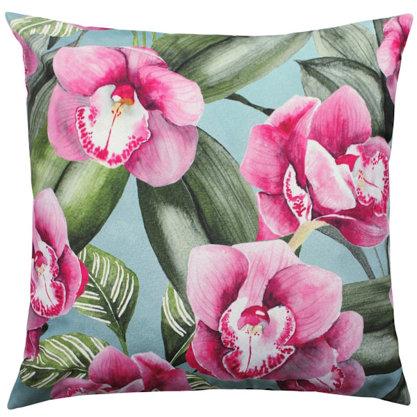 Evans Lichfield Orchids Utomhus Kuddfodral En Storlek Andägg Duck Egg Blue One Size