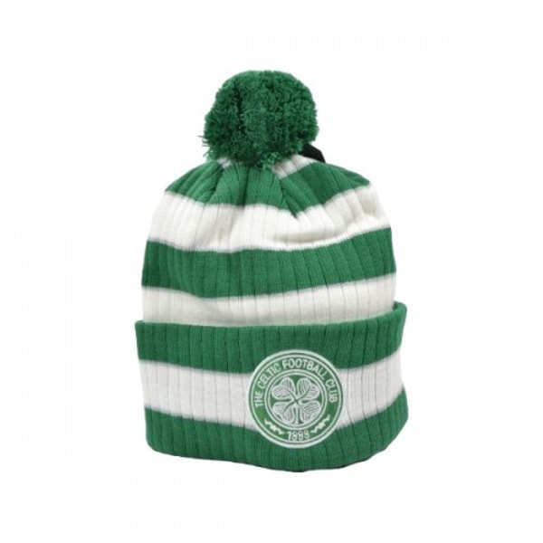 Celtic FC Unisex Adult Bobble Knitted Beanie One Size Grön/Whi Green/White One Size