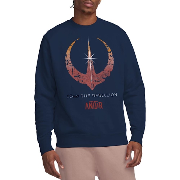 Star Wars: Andor Unisex Vuxen Gå Med I Rebellerna Sweatshirt XL Navy XL