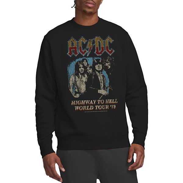 AC/DC Unisex Vuxen Highway World Tour 79 Sweatshirt XL Svart Black XL