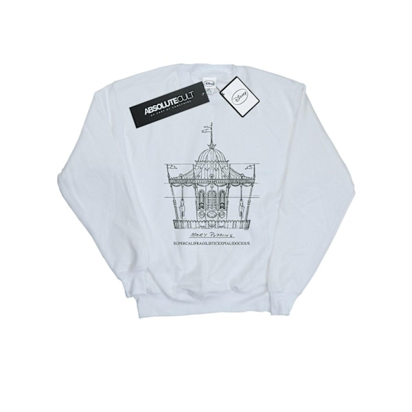 Disney Herr Mary Poppins Karusell Skiss Sweatshirt 3XL Vit White 3XL