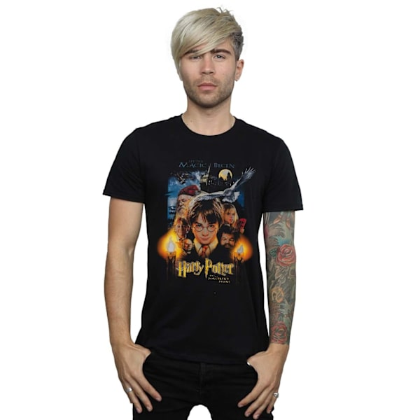 Harry Potter Herr The Sorcerer´s Stone Poster T-Shirt XXL Svart Black XXL