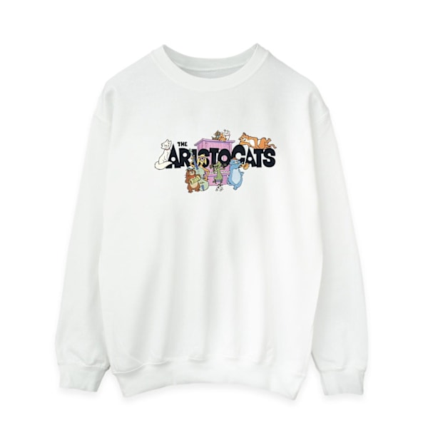 Disney Herr The Aristocats Musiklogotyp Sweatshirt S Vit White S