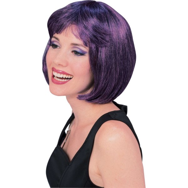 Bristol Novelty Super Model Wig One Size Lila/Svart Purple/Black One Size