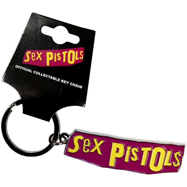 Sex Pistols Klassisk Logotyp Nyckelring One Size Rosa/Gul Pink/Yellow One Size