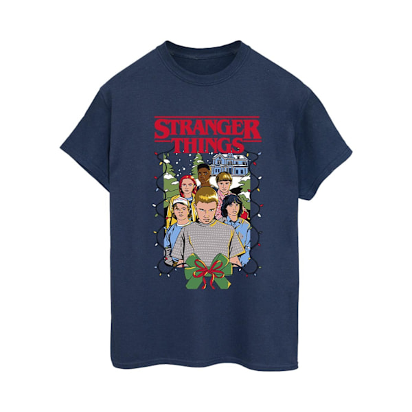 Netflix Dam/Kvinnor Stranger Things Jul Affisch Bomull B Navy Blue XL