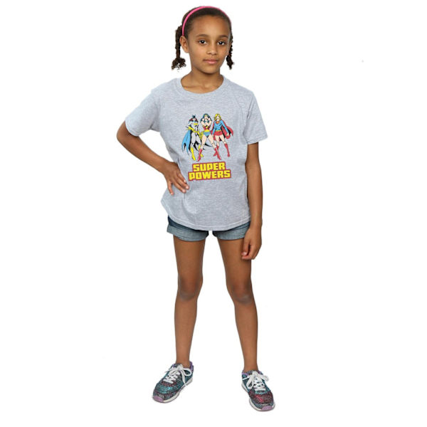 Wonder Woman Girls Super Power T-shirt 7-8 år Sports Grey Sports Grey 7-8 Years