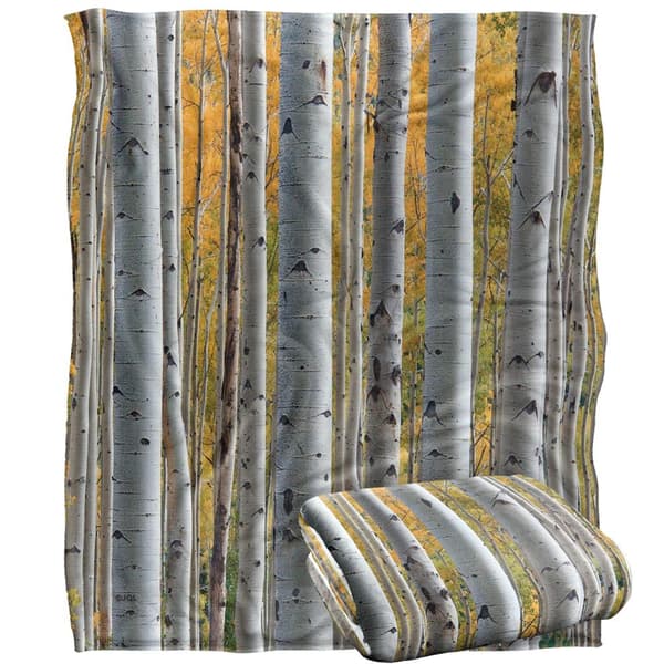 JQ Licensing James Piazza Silky Birch Trees Supersoft Filt O Multicoloured One Size