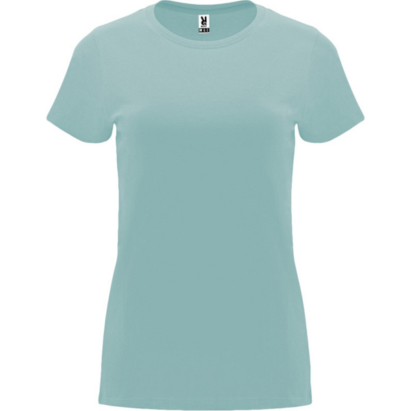 Roly Dam/Kvinnor Capri Kortärmad T-shirt XL Tvättat Blå Washed Blue XL