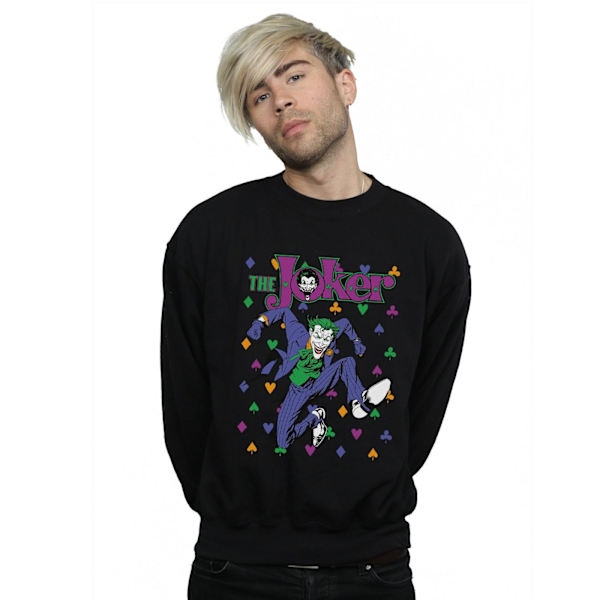 DC Comics Herr Batman Joker Cards Jump Sweatshirt 5XL Svart Black 5XL