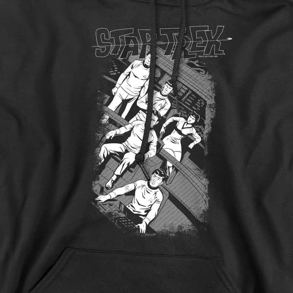 Star Trek Herr Tilted Bridge Retro Hoodie L Svart Black L