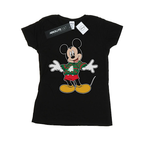 Disney Dam/Kvinnor Musse Pigg Jultröja Stroke Cotto Black L