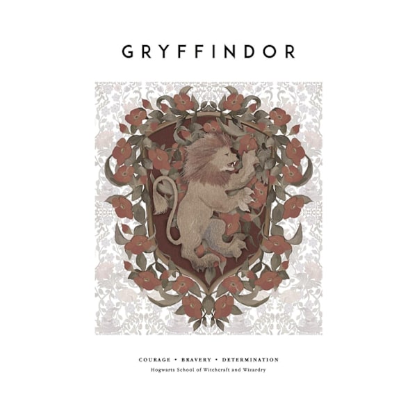 Harry Potter Gryffindor Print 40cm x 30cm Vit/Brun/Grå White/Brown/Grey 40cm x 30cm