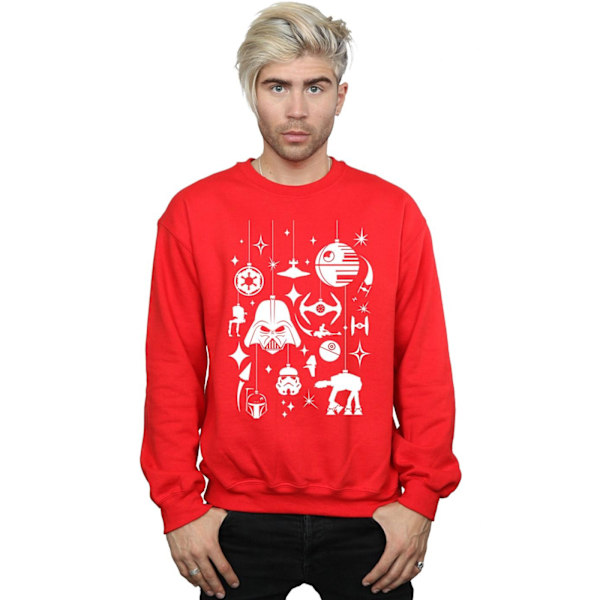 Star Wars Jul Dekorationer Sweatshirt S Röd Red S