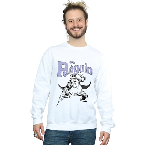 DC Comics Herr Penguin Mono Action Pose Sweatshirt 4XL Vit White 4XL