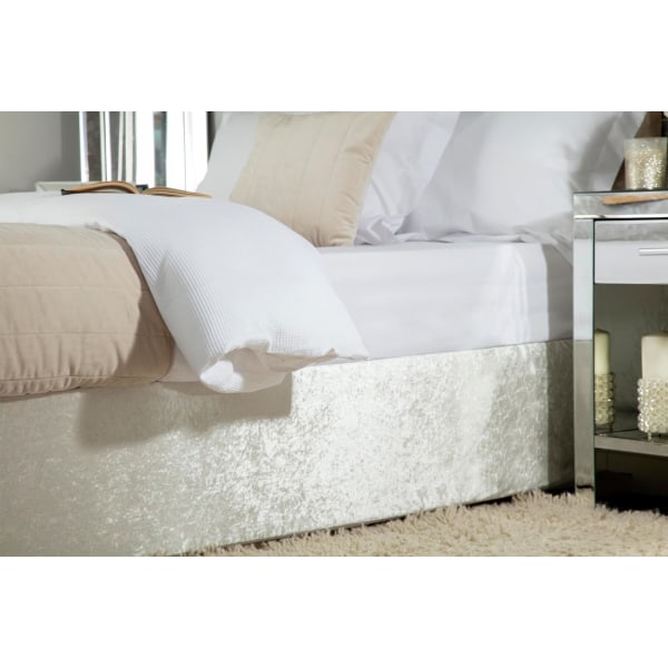 Belledorm Divan Crushed Velvet Base Wrap Double Champagne Champagne Double