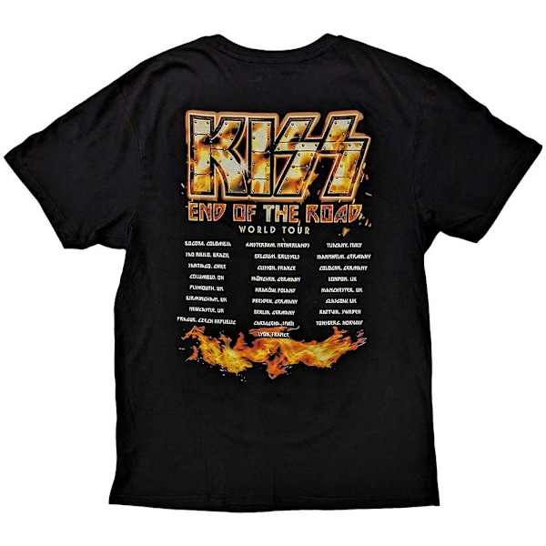 Kiss Unisex Vuxen End Of The Road Tour T-shirt XL Svart/Orange Black/Orange XL
