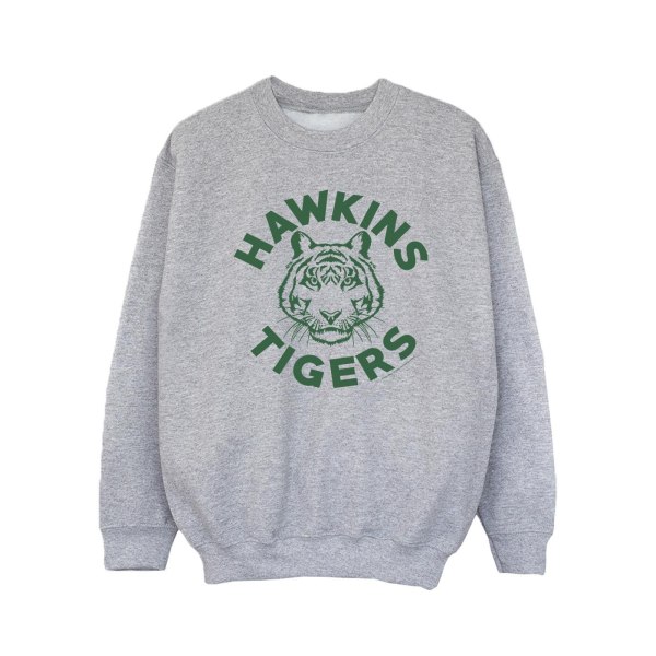 Netflix Girls Stranger Things Hawkins Tigers Sweatshirt 9-11 Ye Sports Grey 9-11 Years