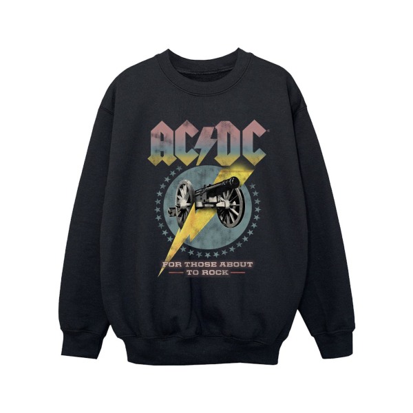 ACDC Girls For De About To Rock Sweatshirt 12-13 Years Black Black 12-13 Years