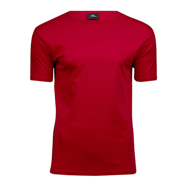 Tee Jays Interlock T-shirt med kort ärm för män, röd, M Red M