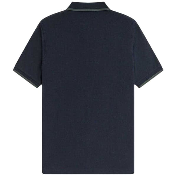 Fred Perry Pikétröja med dragkedja för män M Marinblå Navy M