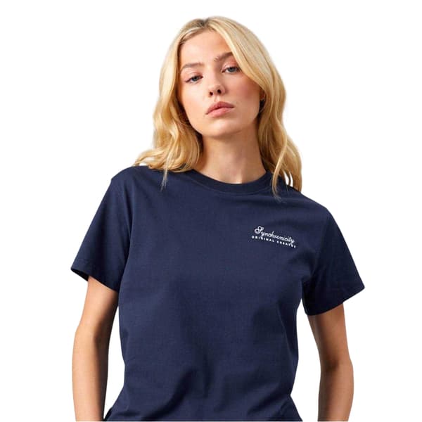 Original Creator Dam/Dam Synchronicity Enfärgad Klassisk T-shirt Midnight Blue 8 UK