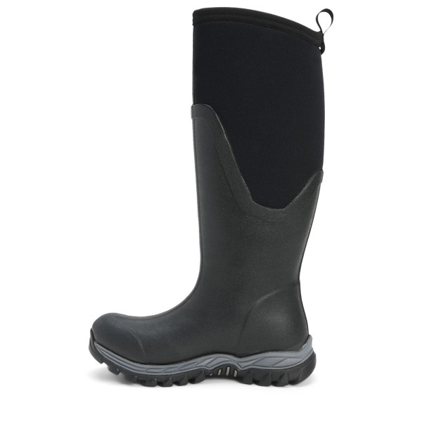 Muck Boots Dam/Dam Arctic Sport Tall Pill On Wellie Boots Black/Black 3 UK