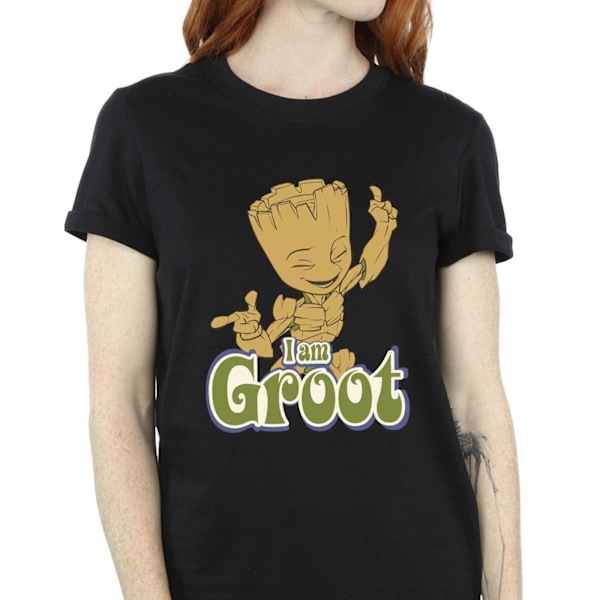 Guardians Of The Galaxy Dam/Kvinnor Groot Dansande Bomull Boyf Black XL