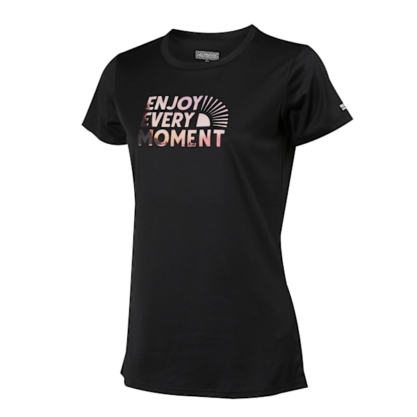 Regatta Fingal VIII Enjoy Every Moment T-shirt för kvinnor/damer, storlek 14 Black 14 UK