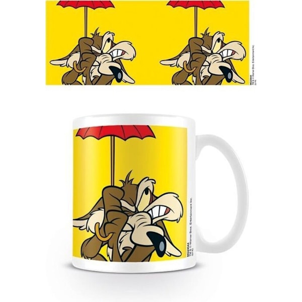 Looney Tunes Wile E Coyote Mug En Storlek Vit/Gul/Brun White/Yellow/Brown One Size