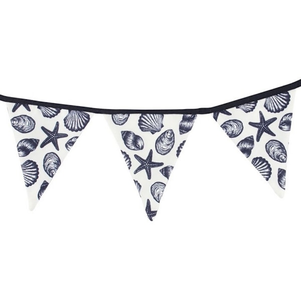 Something Different Coastal Charm Tyg Snäckor Vimpel En White/Black One Size