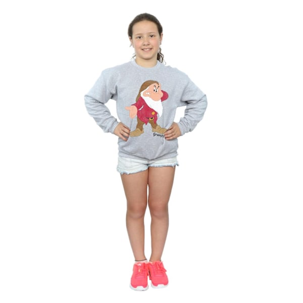 Disney Flickor Snövit Och De Sju Dvärgarna Klassisk Grumpy Sweatshirt Sports Grey 5-6 Years